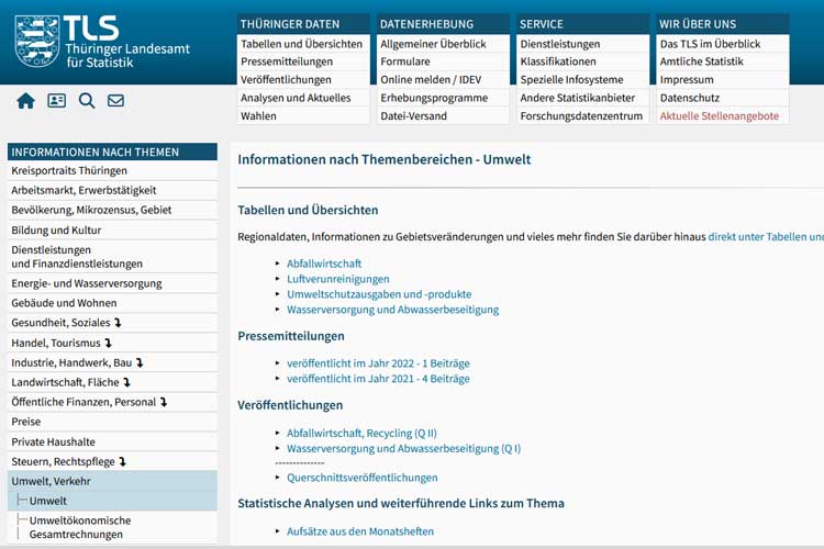 Offene Daten beim Statistischen Landesamt